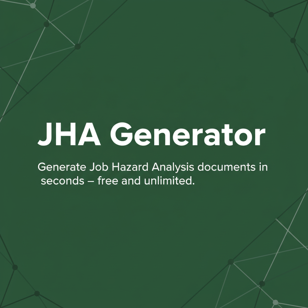 Free JHA Generator | AI Job Hazard Analysis Tool